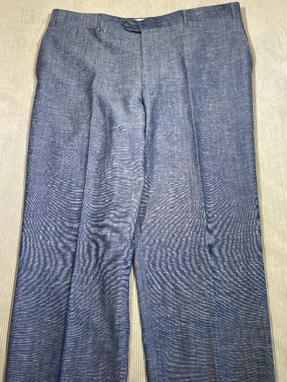 Corneliani Italian Wool Dress Pants Men’s Gray Flat Front Trousers Size 38